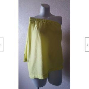 New Maeve Anthropologie One Shoulder Top Size XL Green